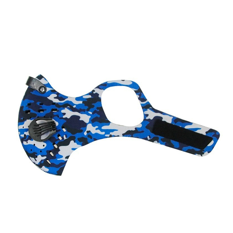 Outdoor Blue Camo Atemmaske zum Laufen 