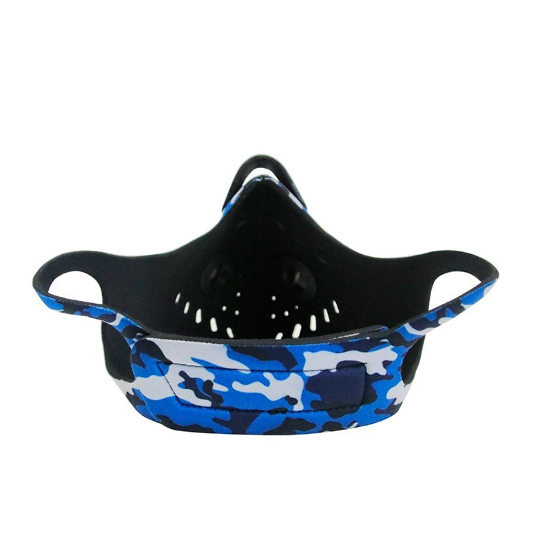 Outdoor Blue Camo Atemmaske zum Laufen 