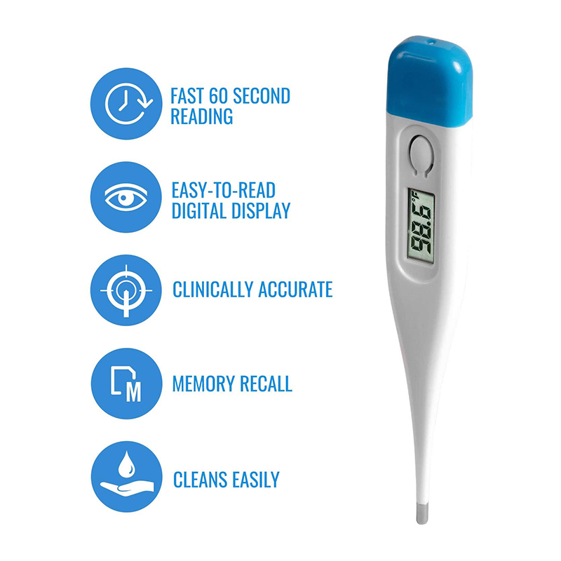 CE-schnell ablesbares medizinisches Digitalthermometer mit weicher Spitze 