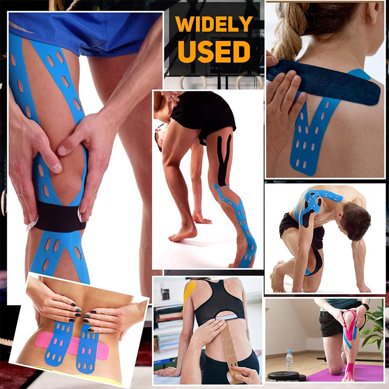 Atmungsaktives Pro Athletic Kinesiologie-Tape mit Löchern, therapeutisches Muskeltape, Physio-Tape